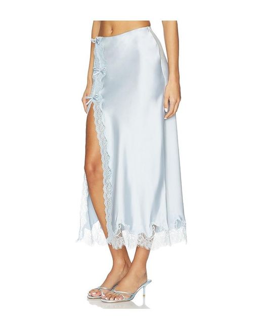 LoveShackFancy Blue Calder Skirt