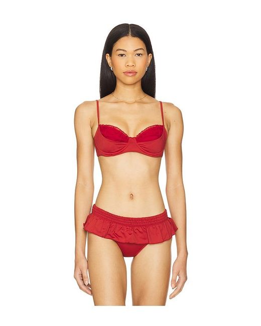 Frankie's Bikinis Red X Bella Hadid Austin Bikini Top