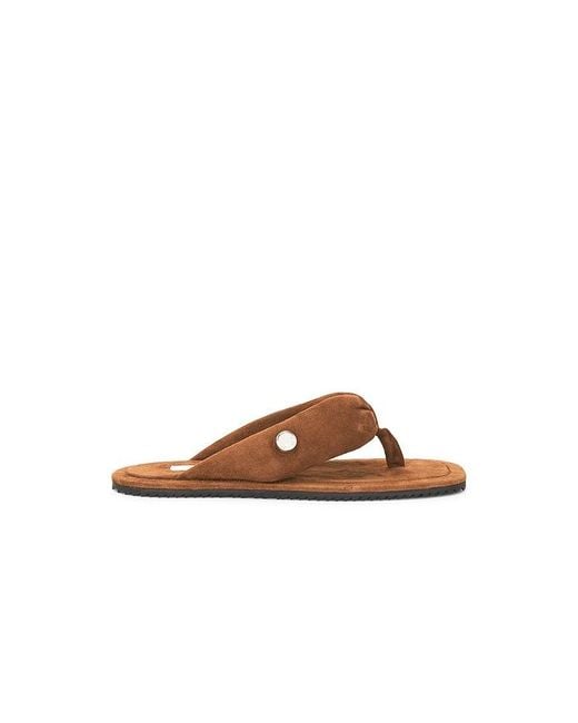 The Attico Brown Indie Flat Thong Sandal