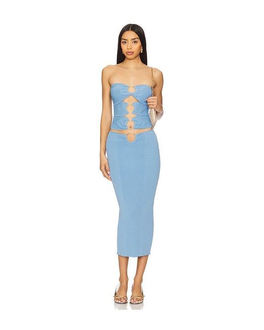 OSIS STUDIO Blue Sonnet Skirt