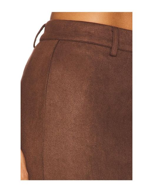 ALL THE WAYS Brown Bailey Faux Suede Skirt