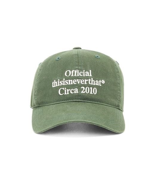 Thisisneverthat Green Times Cap for men