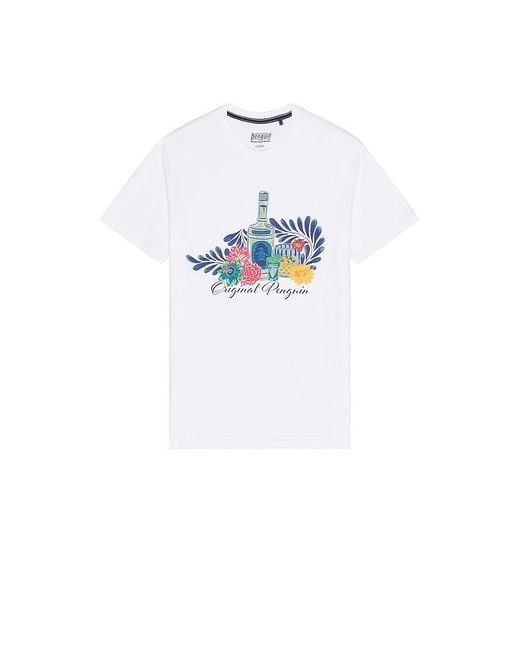 Original Penguin White Graphic Tee for men