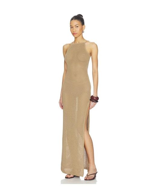 Lovers + Friends Natural Cecille Knit Maxi Dress