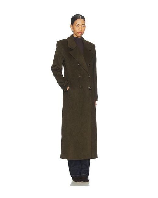 SER.O.YA Black Leche Wool Coat
