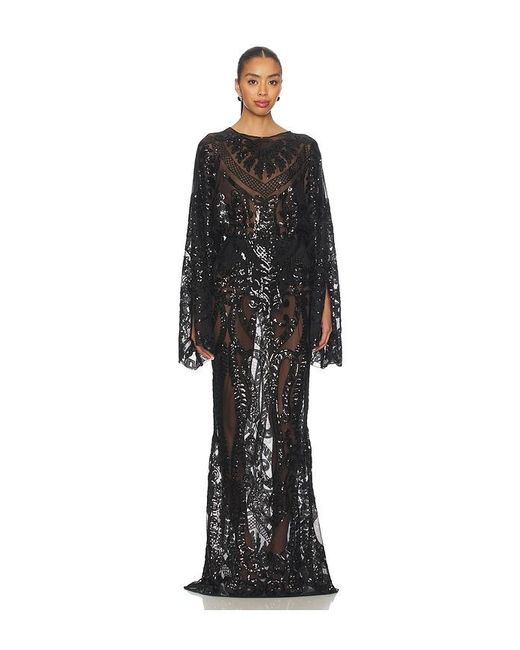 Norma Kamali Black Obie Long Skirt