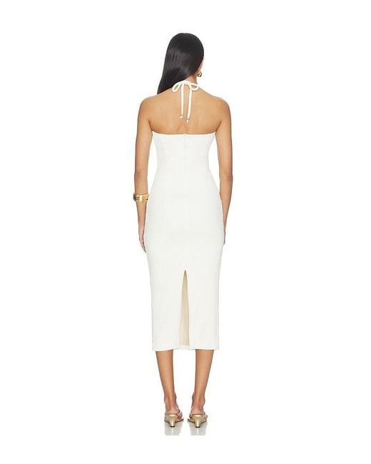 PATBO White Luna Knit Midi Dress