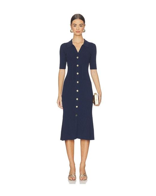 Hervé Léger Blue The Indra Midi Dress