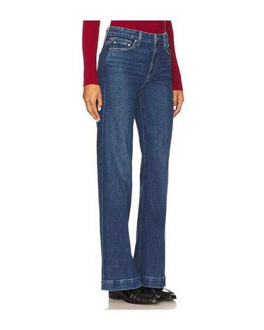 PAIGE Blue Leenah Wide Leg Jeans