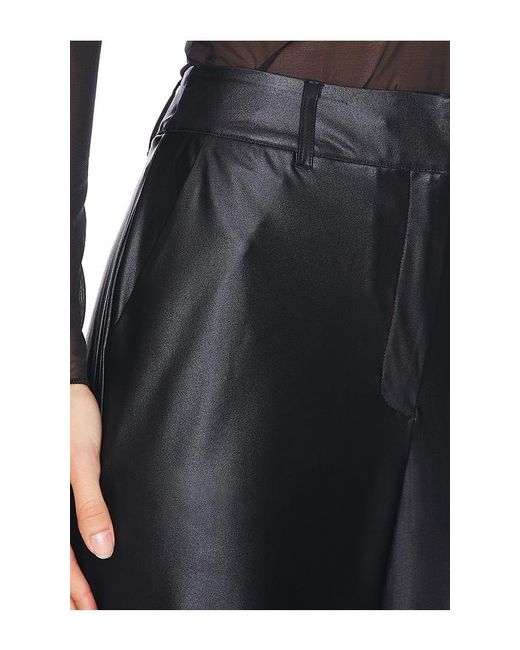 Commando Black Matte Metallic Wide Leg Trouser