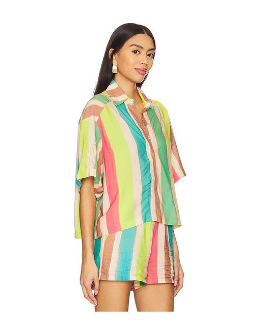 PQ Swim Multicolor Blake Button Top