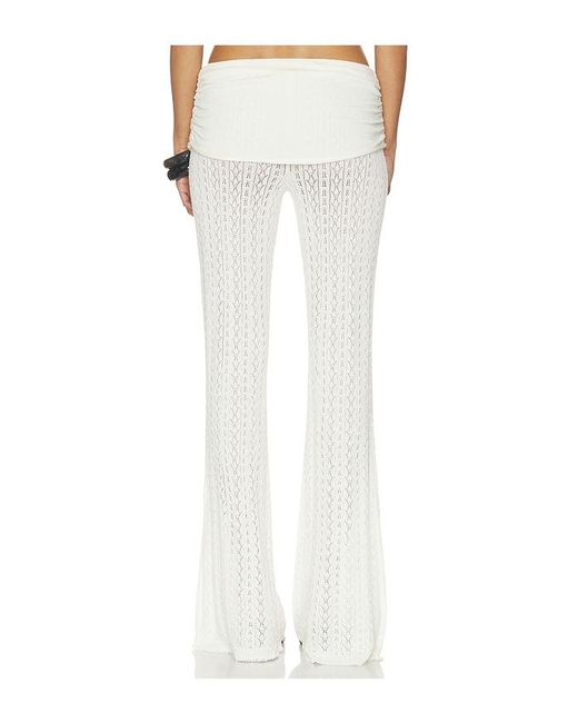 Tularosa White Erin Pointelle Knit Pant