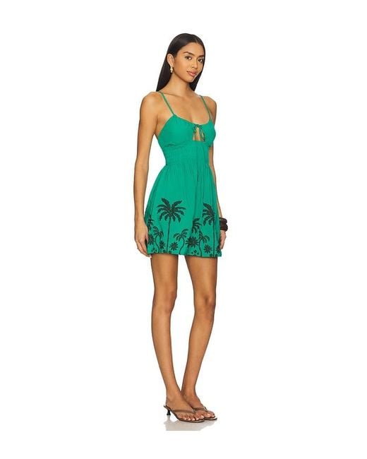 Maaji Green Tropical Parfait Mini Dress