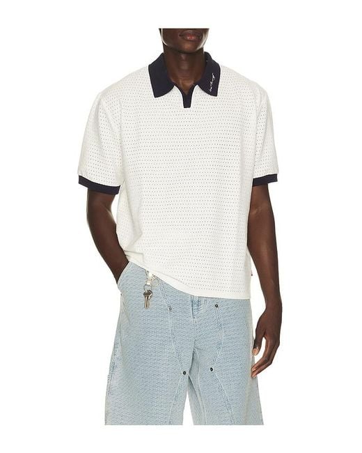 Honor The Gift White Pique Colorblock Polo for men