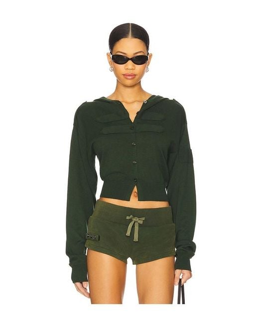 Nii HAI Green Button Up Cardigan