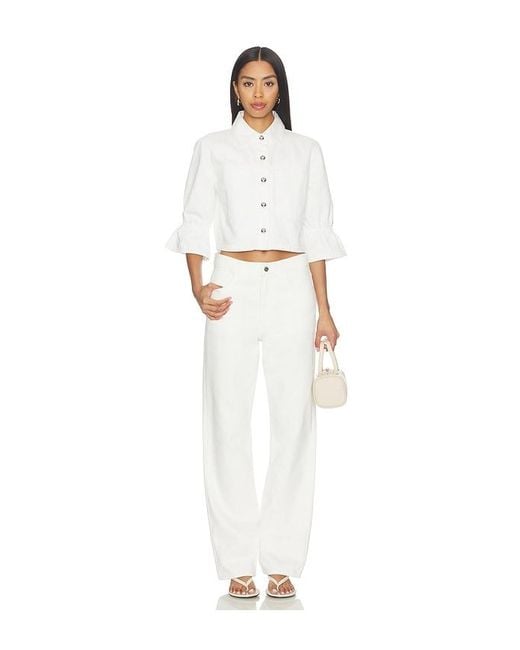 Lamarque White Carolina Jacket