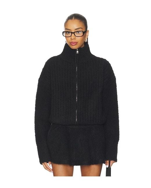 GUIZIO Black Mila Zip Up Jacket