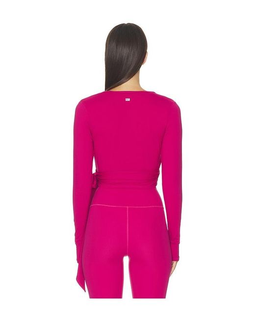 Splits59 Pink Bella Airweight Lite Wrap Top