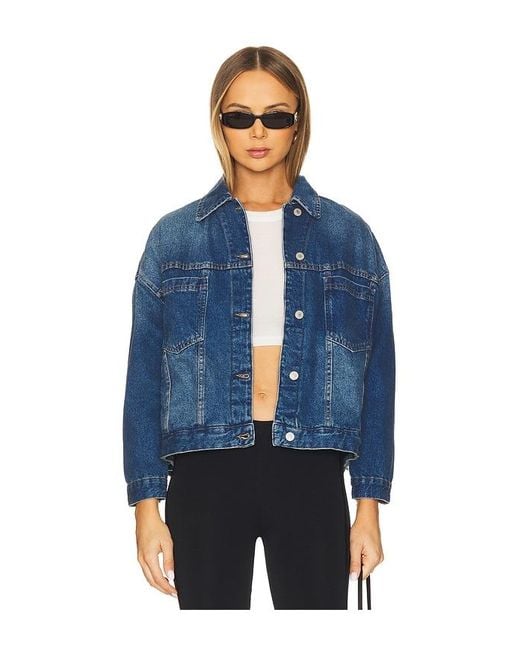 Free People Blue X We The Free Opal Swing Denim Jacket