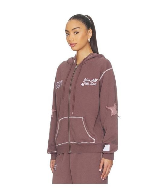 The Mayfair Group Purple Orebella By Bella Hadid X Mayfair On Your Way Back To Yourself Zip-Up Hoodie