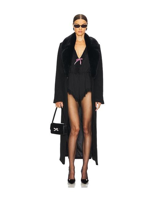 Lovers + Friends Black Wainscott Coat