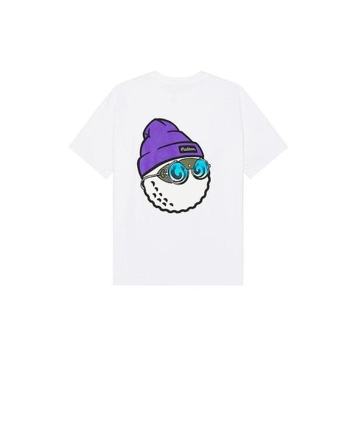 Malbon Golf Blue Peak Performance Tee for men