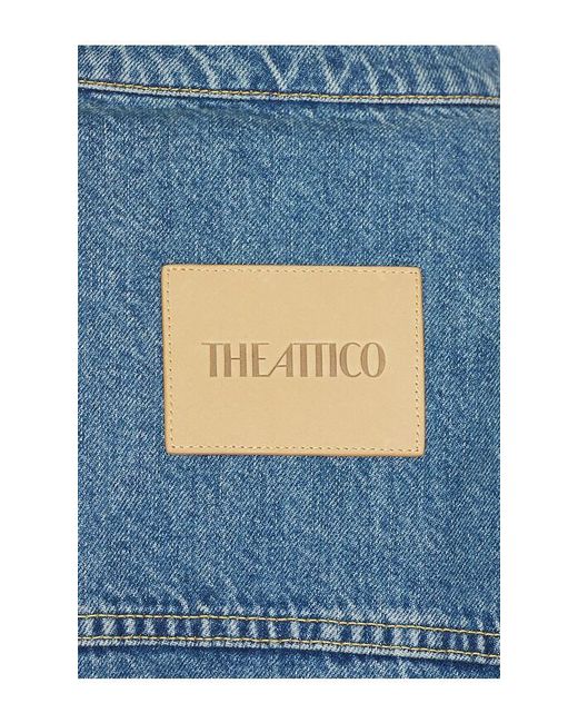 The Attico Blue Denim Bomber Jacket