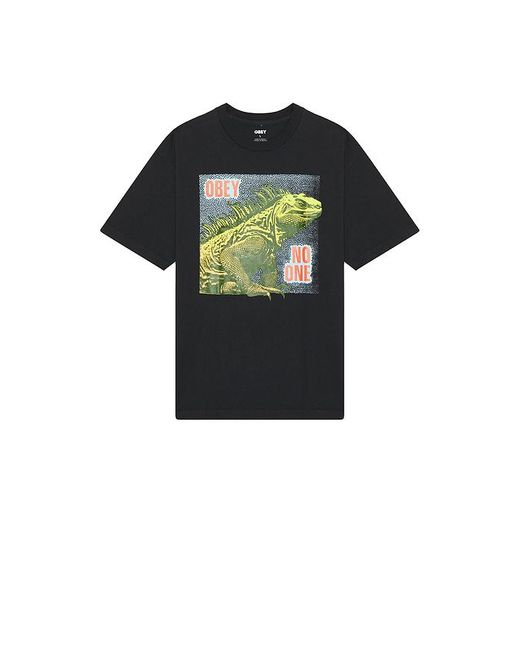 Camiseta No One Reptile En Color Negro Talla (También En M, S, Xl/1X) Obey de hombre de color Black