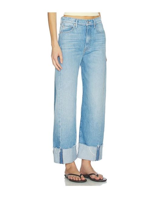 Mother Blue The Half-Pipe Ankle Cuff Fray Jeans