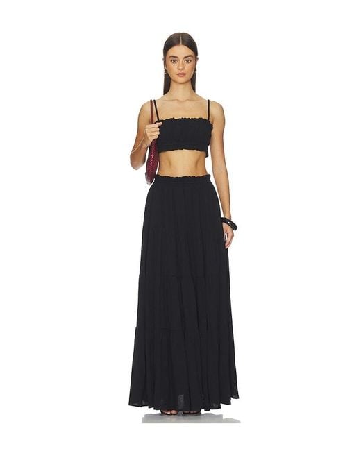 MORE TO COME White Mora Maxi Skirt Set