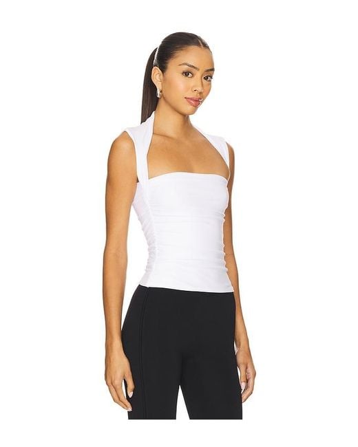 Amanda Uprichard White X Revolve Short Sleeve Momo Top
