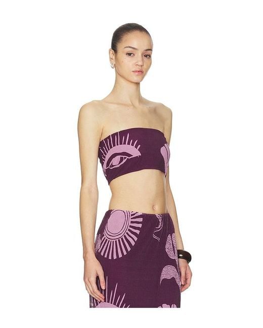 Cala De La Cruz Red Odessa Top