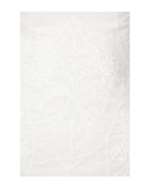 LOBA White Caesarea Embroidered Maxi Dress