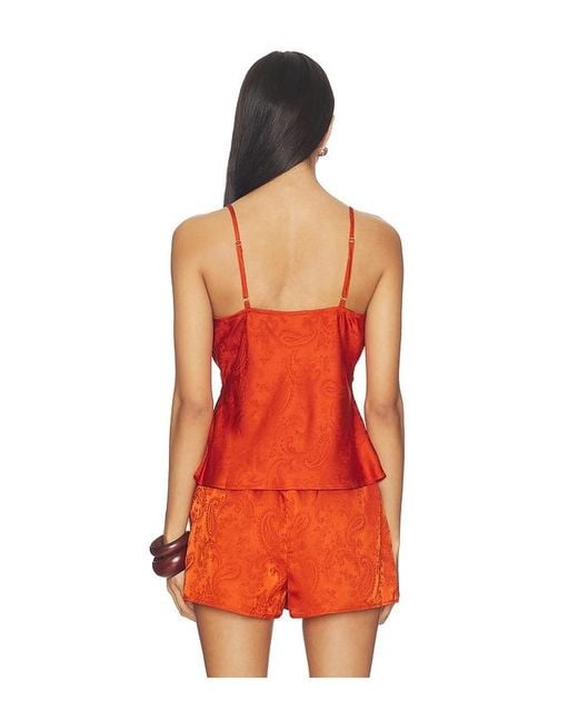 MINKPINK Red Valencia Bead Detail Cami