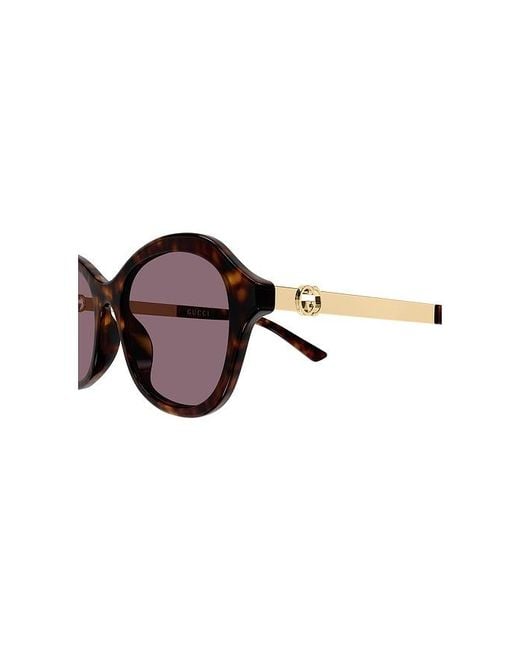 Gucci Brown Sonnenbrille Round