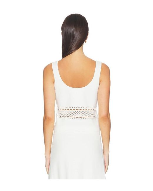 Jonathan Simkhai White Fitzgerald Open Stitch Knit Tank