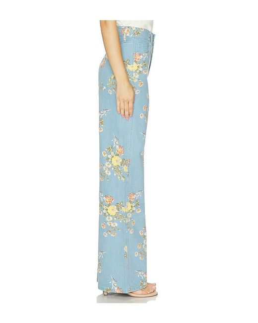 Veronica Beard Blue Taylor High Rise Wide Leg Jeans