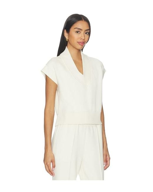 Varley White Gracee V-Neck Tank Top