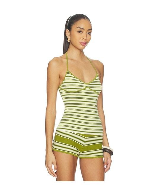 Faithfull The Brand Green Citara Halter Top