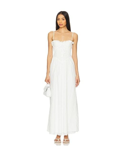 MORE TO COME White Marleen Maxi Dress