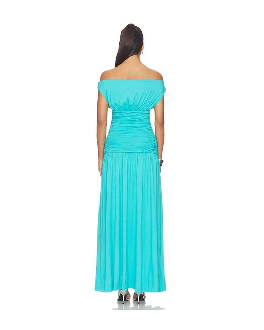 Seven Wonders Blue Iva Off Shoulder Maxi Dress