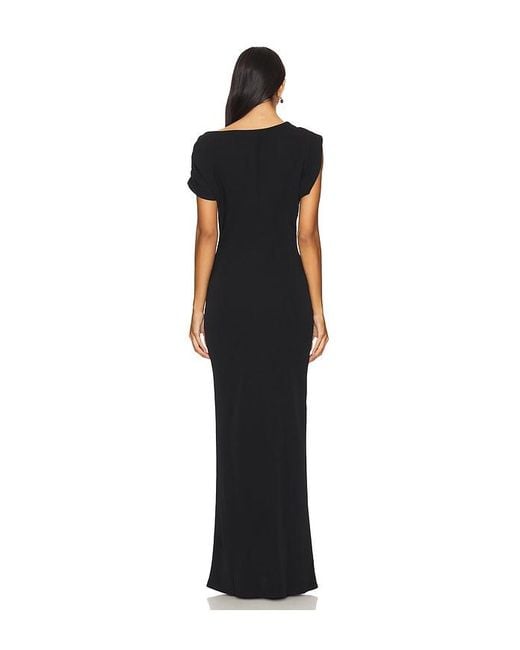Amanda Uprichard Black Elroy Crepe Maxi Dress