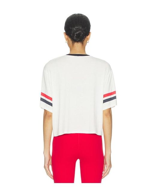 Splits59 Red Rex Varsity Jersey V-Neck Top