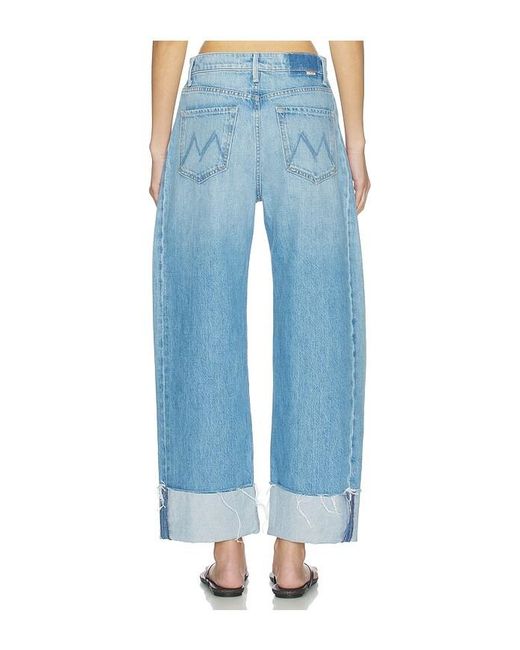 Mother Blue The Half-Pipe Ankle Cuff Fray Jeans