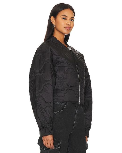 Agolde Black X Shoreditch Ski Club Iona Quilted Jacket