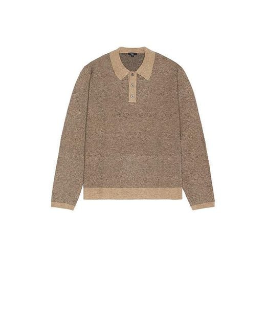 メンズ Rails Anders Long Sleeve Polo Natural