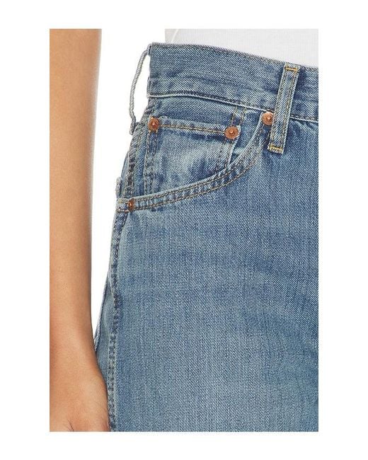 Re/done Blue 90S High Rise Loose Jean