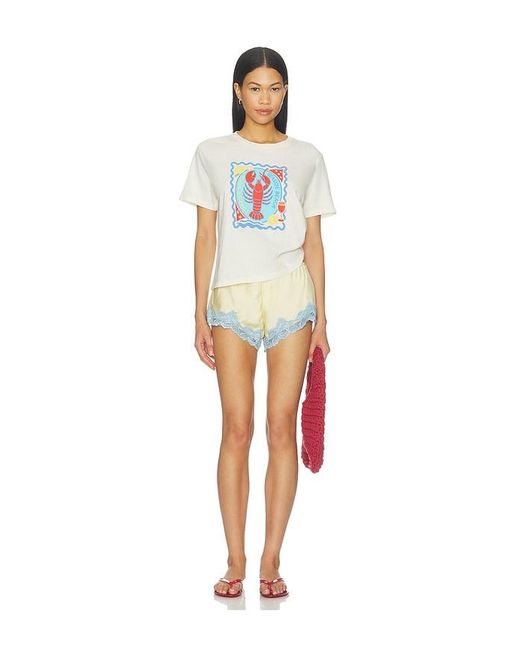 Sunny Somewhere White Seaside Beach Shack Everyday Tee