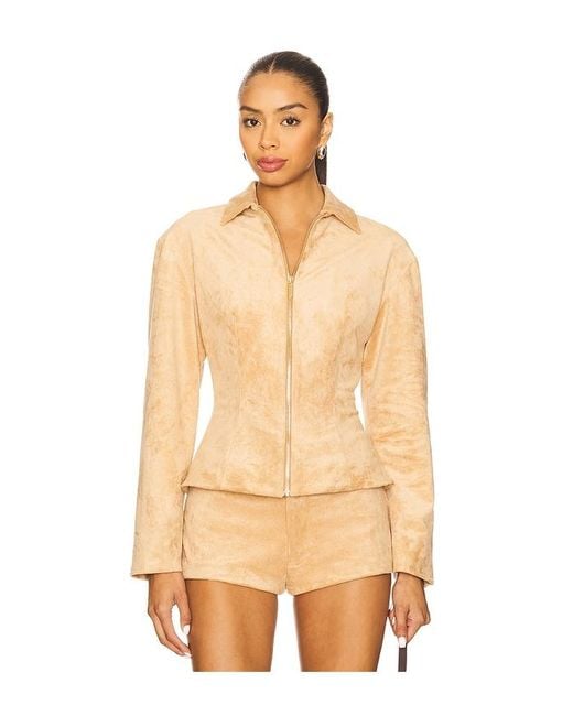 Amanda Uprichard Natural X Revolve Grace Jacket