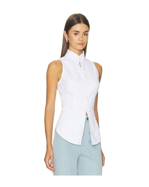 SAU LEE White Rhoda Top
